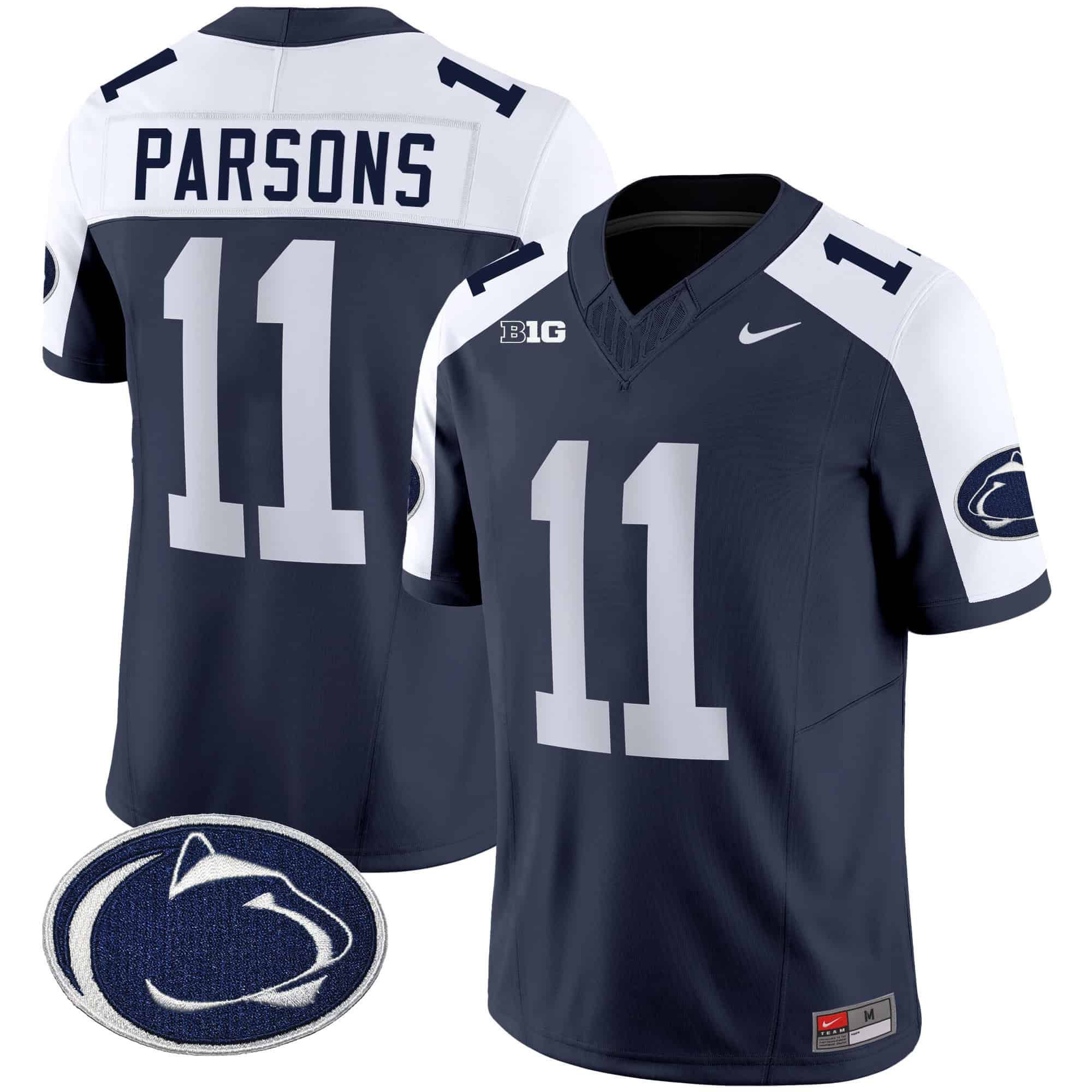 Men Penn State Nittany Lions #11 Parsons Drak Blue 2024 Nike Vapor Limited NCAA Jersey->customized nfl jersey->Custom Jersey